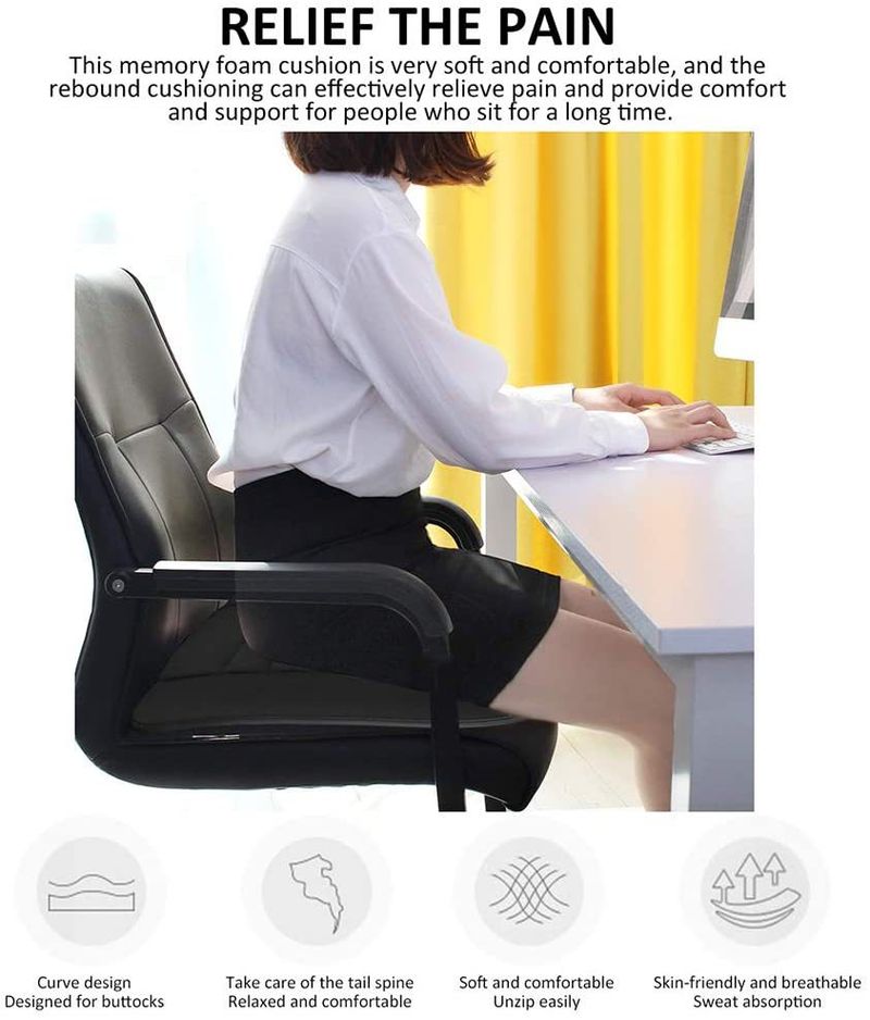 New Car Seat Cushion Increase Comfortable Seat Cushion Dual-use Non-slip Pad Memory Cotton_voghion.com