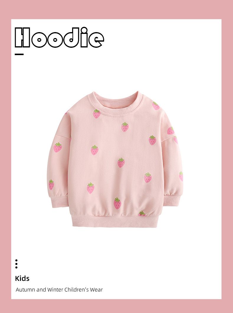 Girls' Sweatshirt Autumn Winter New Long Sleeve Base Shirt For Young Girls Cute Little Girl Top_voghion.com