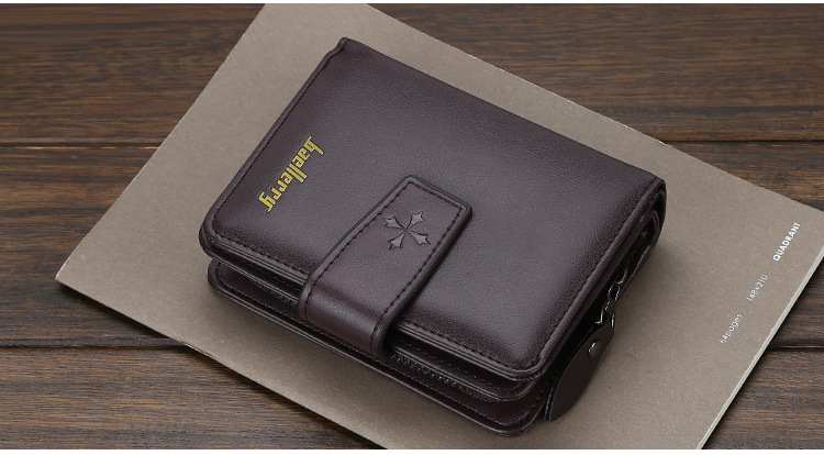 Wallet Men's Short Multi-functional Vertical Zipper Coin Wallet Multi-card Soft Leather Wallet_voghion.com