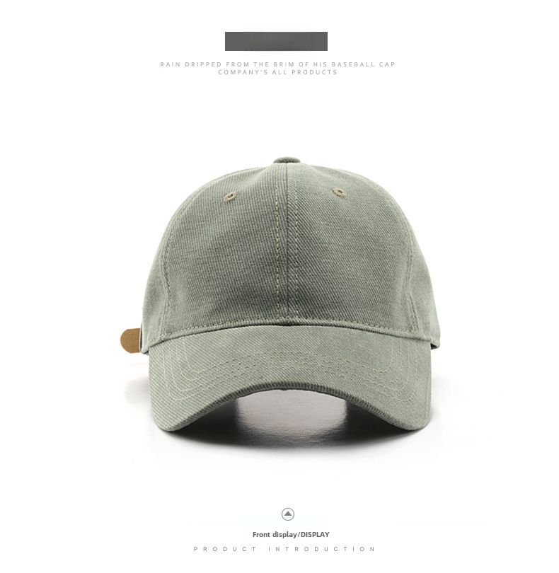 Koreanesch Moudemark Sticker Baseball Hutt fir Männer a Fraen Koppel All-Match Fréijoers- a Summer Sonnenhut Retro Soft Top Pure Baumwoll Kappe_voghion.com