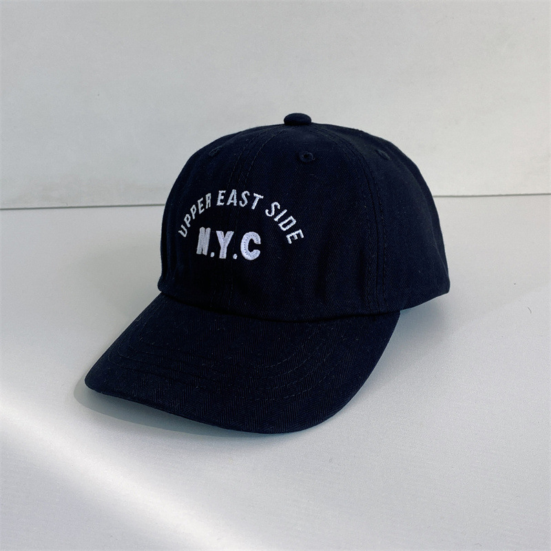 Gorra de béisbol de Bordado de letras Simple con personalidad de verano para niño y niña, protección solar de algodón que combina con todo_voghion.com