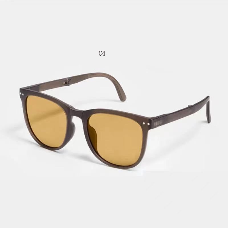 Lunettes de soleil carrées pour femmes et hommes, filet rouge, ombre sauvage, UV400, lunettes de soleil pliantes_voghion.com