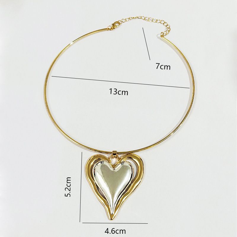 Collana girocollo con ciondolo a forma di cuore, di alta qualità, nuova moda femminile, con ciondolo squisito_voghion.com