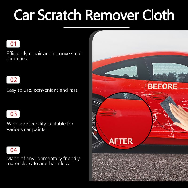 Homonth Car Scratch Remover Cloth, Car Scratch Repair Car Paint Polishing Scratches Quick Water Stain Cleaning Cloth_voghion.com