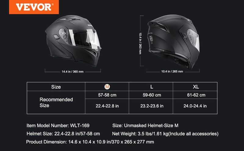 VEVOR Unmasked Motorcycle Helmet Motocross Helmet With Bluetooth Slot_voghion.com