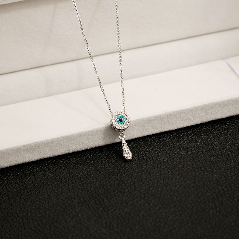 Collier œil du diable à la vente transfrontalière européenne et américaine, niche simple, collier attrape-rêves rétro avec abeille et diamants incrustés_voghion.com