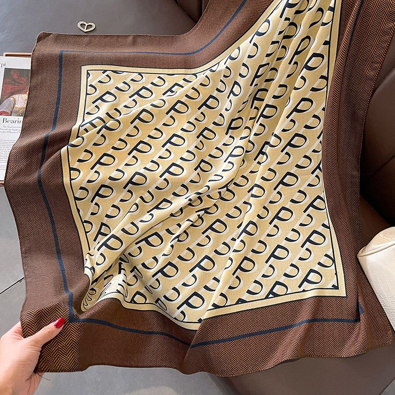 2024 nova carta temperamento 90 quadrado feminino decorativo algodão e cânhamo mão sentir pescoço versátil cachecol_voghion.com