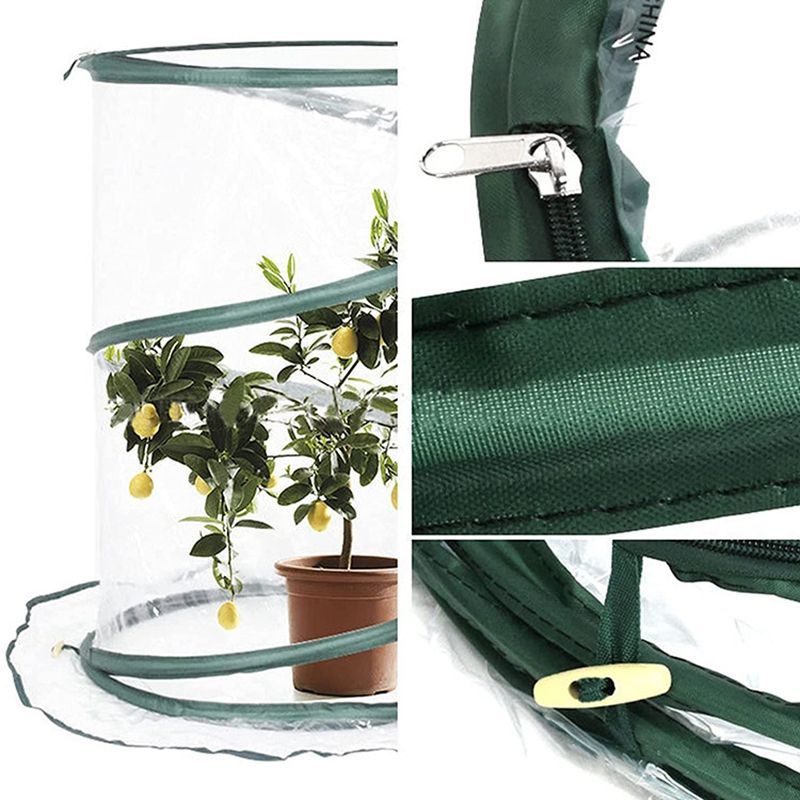 Mini capa de chuva dobrável redonda para sala de flores, anticongelante, à prova de chuva, para manter flores aquecidas, pátio, jardim, suprimentos_voghion.com