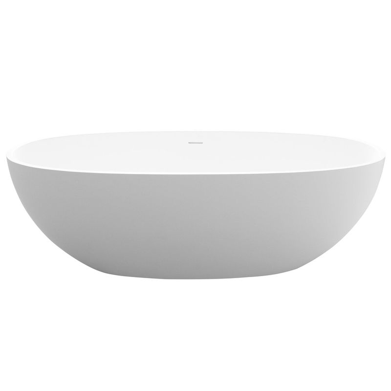 71" Solid Surface Soaking Bathtub_voghion.com