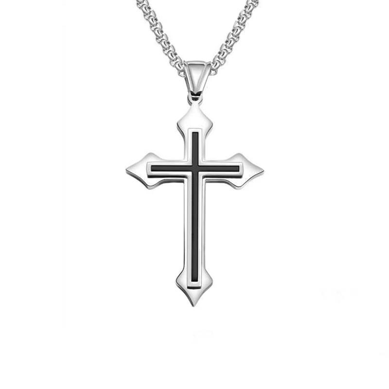 Collana con ciondolo a forma di esagramma da uomo in acciaio inossidabile e titanio, stile hip hop, per studenti e coppie, 2023_voghion.com