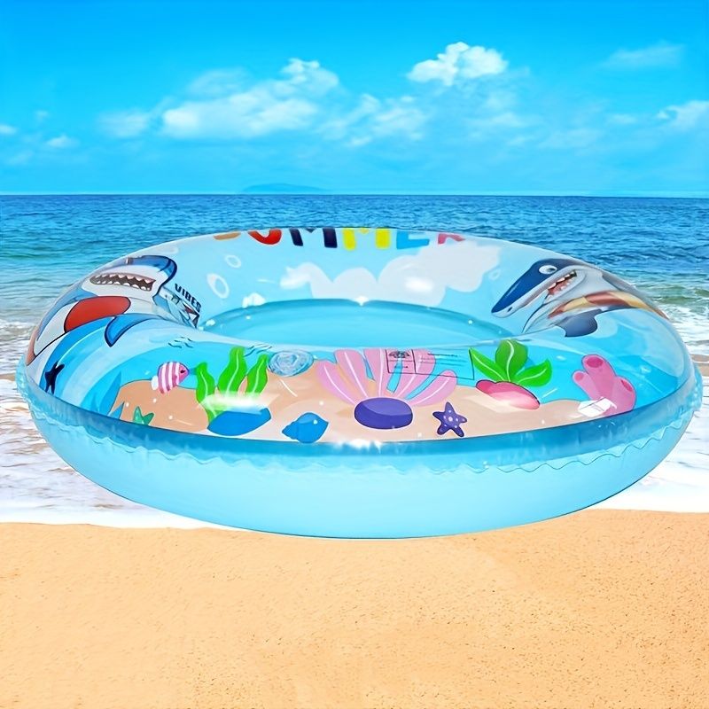 Kids Cartoon Swim Rings - Durable PVC Inflatable Swimming Tubes for Beginners, Flotation Devices for Beach Pool Parties, Age 3-6 Years_voghion.com
