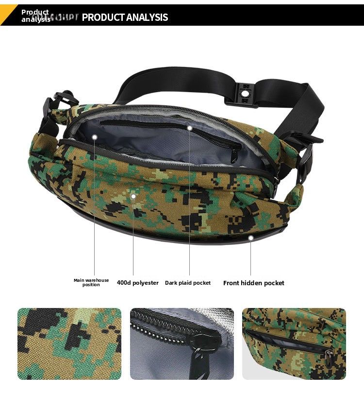 CAMO 2022 Nieuwe Camouflage Grote Capaciteit Multi-Pocket Multifunctionele Tactische Heuptas Draagbare Sport Outdoor Reizen_voghion.com