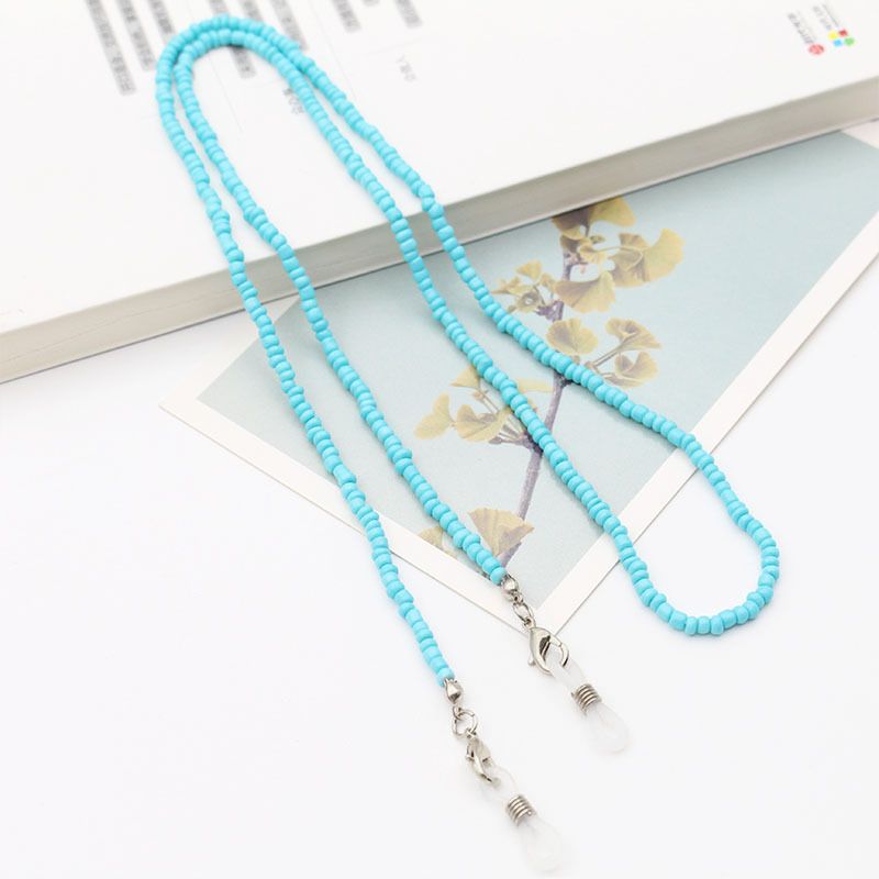 Japanese And Korean Colorful Mixed Rice Beads High-End Glasses Anti-Drop Mask Chain_voghion.com