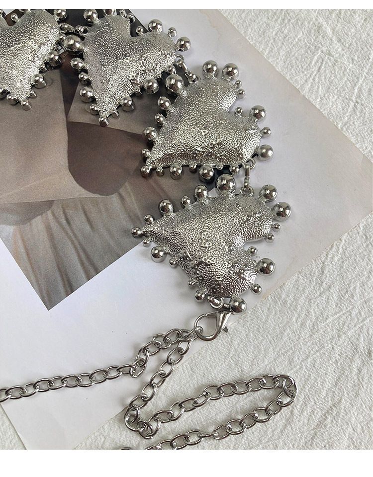 Cintura a cuore in argento 2025 Nuova cintura estiva da donna Accessori di alta gamma Stile Ins Catena in metallo Moda versatile_voghion.com