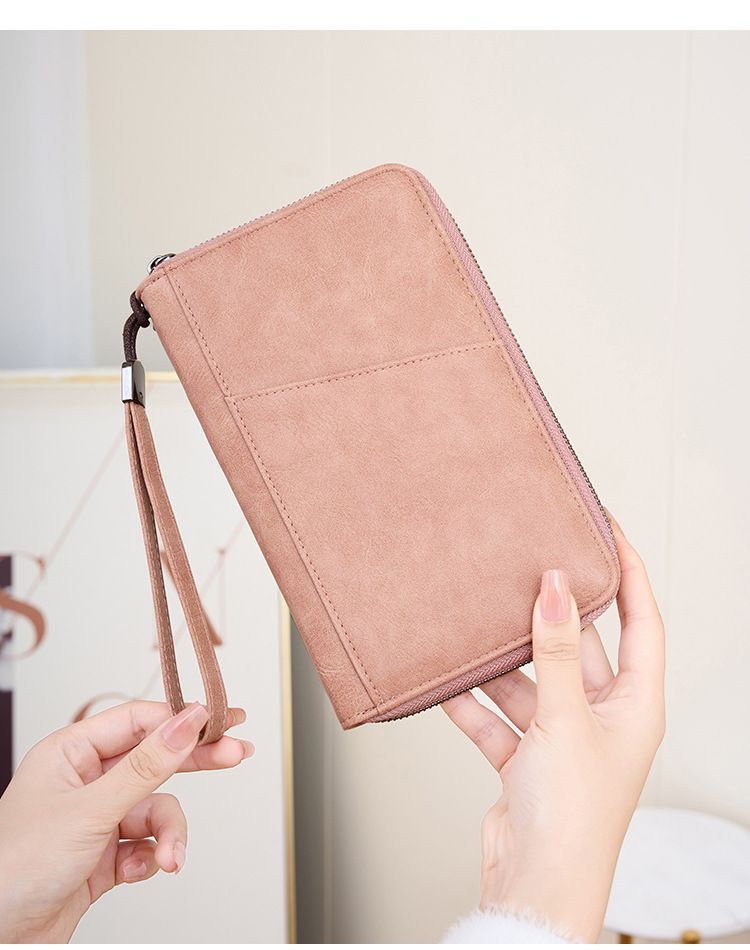 Women's Wallet & Men's Wallet Rfid Anti-theft Brush Passport Bag Large Capacity Long Passport Holder Multifunctional Travel Storage Certificate Bag_voghion.com