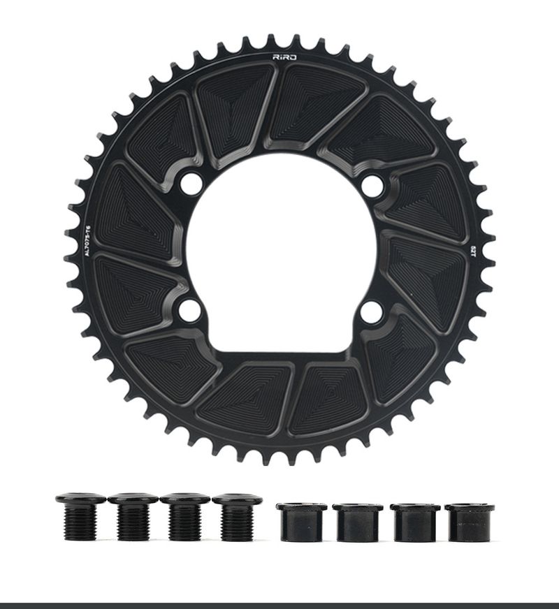 Plateau de vélo pliant scellé CNC en alliage d'aluminium 110BCD simple positif et négatif RIRO Road_voghion.com