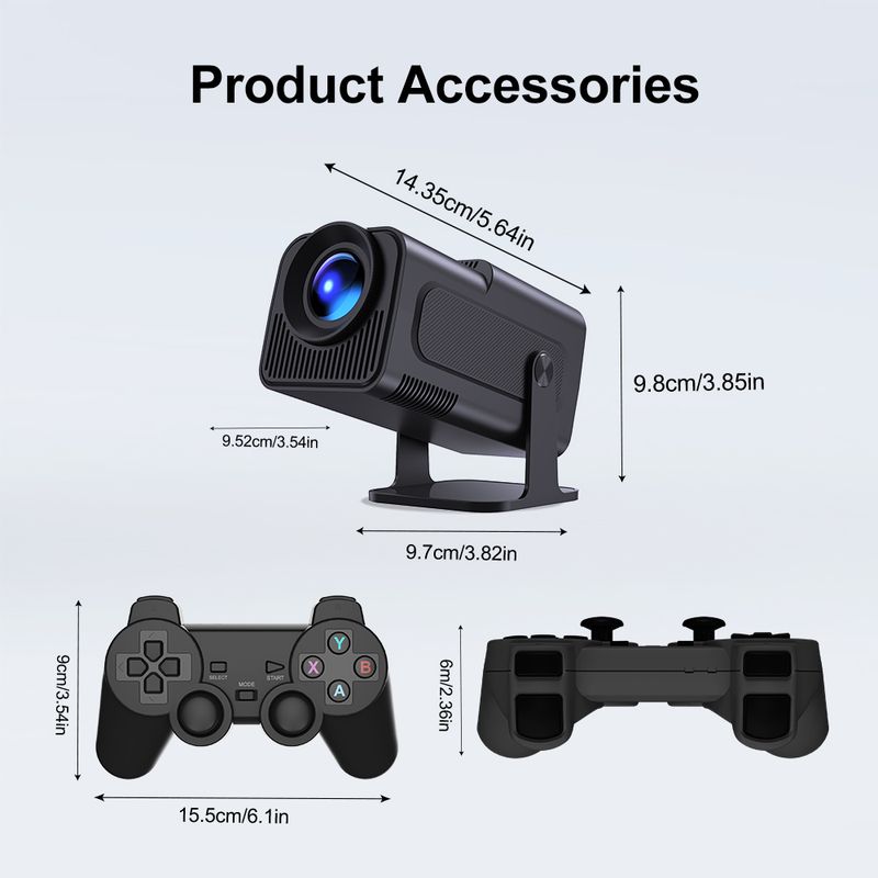 HY320 Mini Retro Video Game Consoles 20000+ Games 720P Home CinemaPortable 4K Projector Android 11_voghion.com