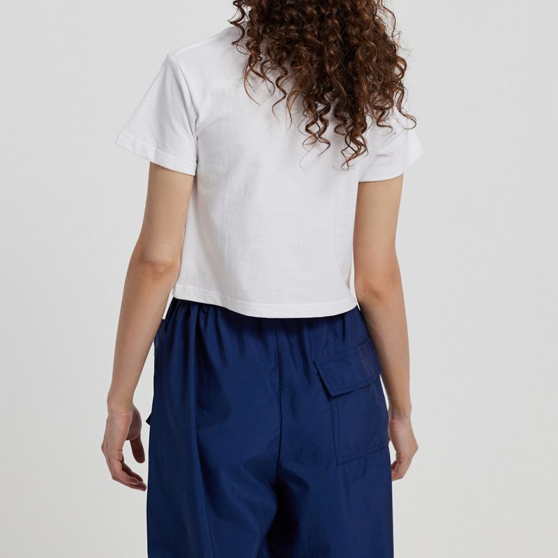 Hohe Taille Crop Kurzarm T-shirt Für Frauen 2024 Sommer Neue Slim Fit Gedruckt Baumwolle Top Bequeme Kleid Kleid Kleidung_voghion.com