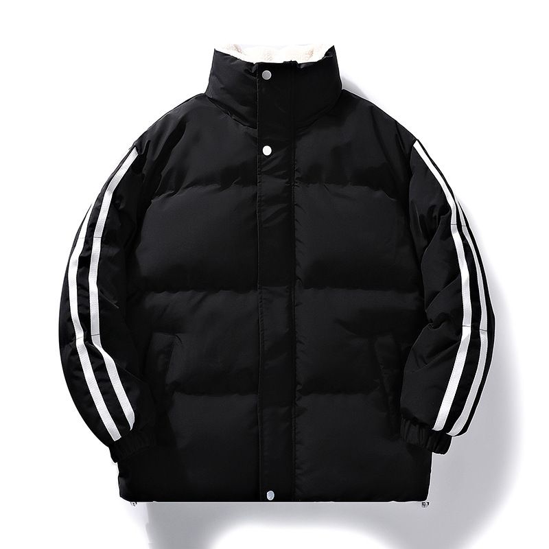 for Men New Simple Versatile Puffer Couple's Coat Winter Loose Plus Size Cotton Jacket Men's Clothing_voghion.com