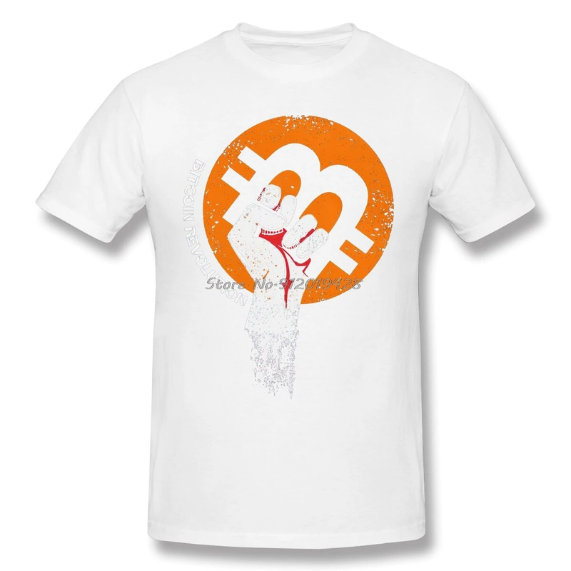 Morsom Power Bitcoin T-skjorte for menn med korte ermer, streetwear, kryptovaluta, BTC, blockchain, geek, bomulls-T-skjorte_voghion.com