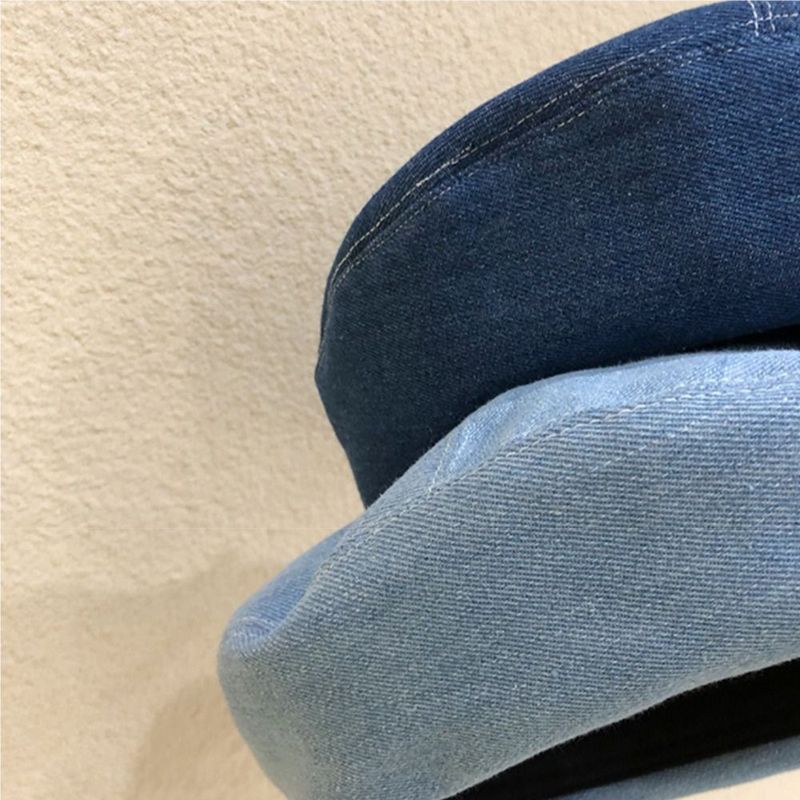 New Arrivals Retro Denim Beret High quality Outdoor Breathable Leisure Visor Cap Octagonal Painter Hat Women's Female Ladies_voghion.com