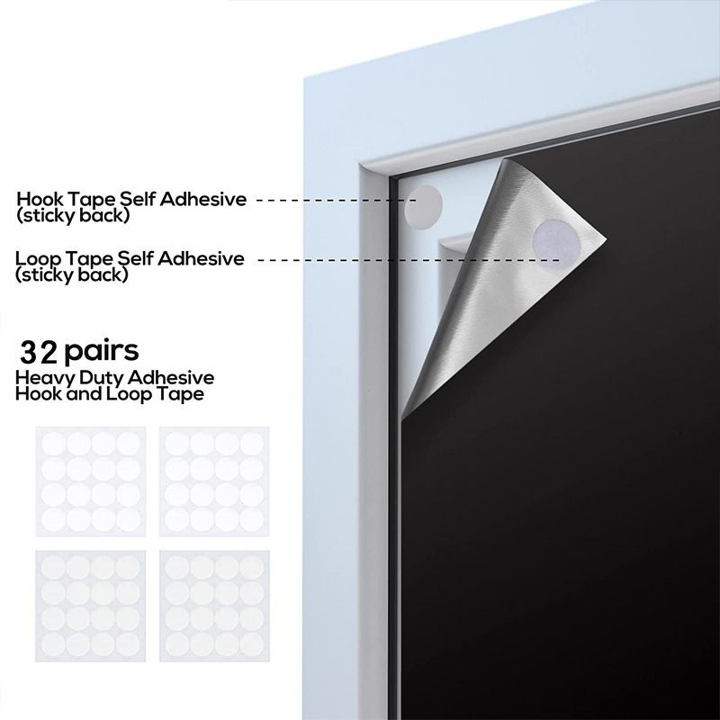 portable full blackout curtains diy travel temporary punch free paste nursery curtains_voghion.com