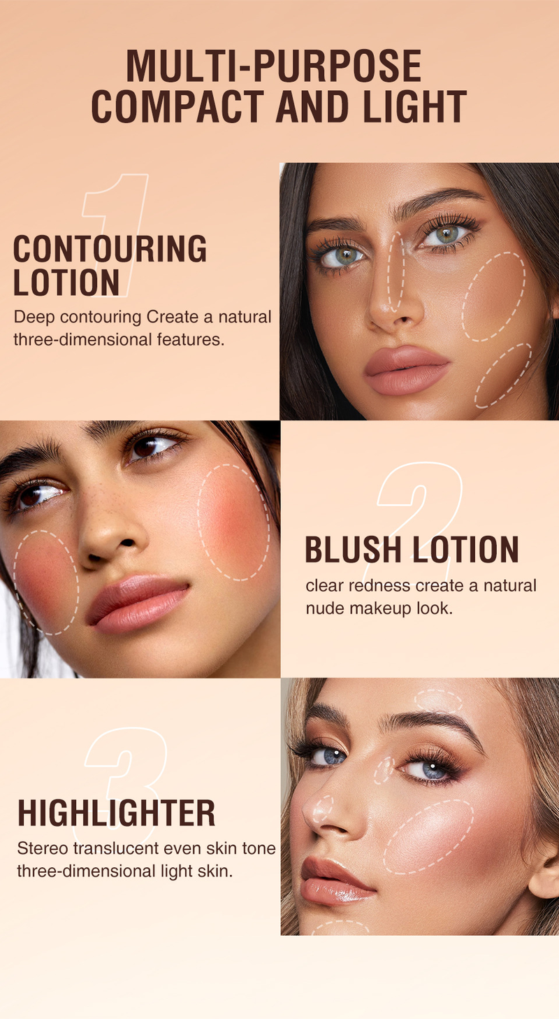 Air Cushion Contouring Blush Highlight Combo Meerdere kleuren beschikbaar Make-up vloeibare blush_voghion.com