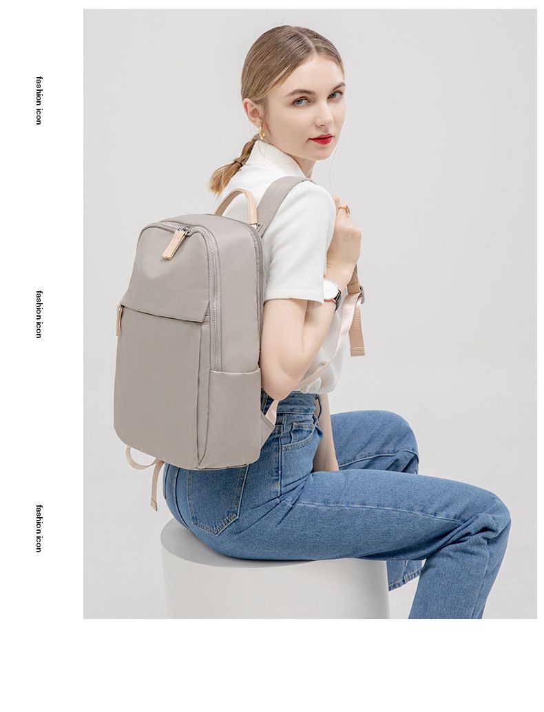 Computertasche Leichter Pendlerrucksack Damen Oxford-Stoff Reiserucksack Große Kapazität_voghion.com
