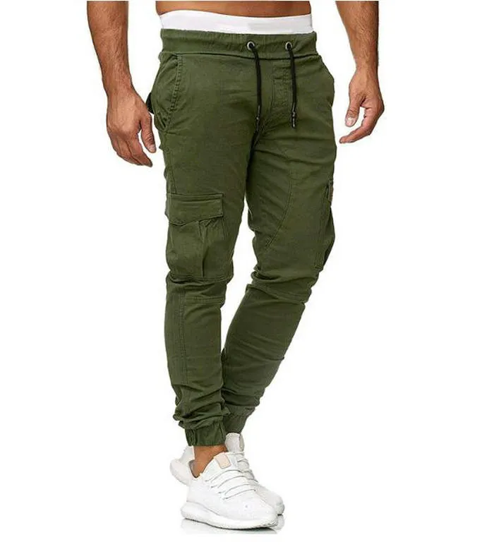 Moške cargo hlače za prosti čas 2022, enobarvne, športne, moške hlače, jesenske, pomladne, priložnostne, trenirke_voghion.com