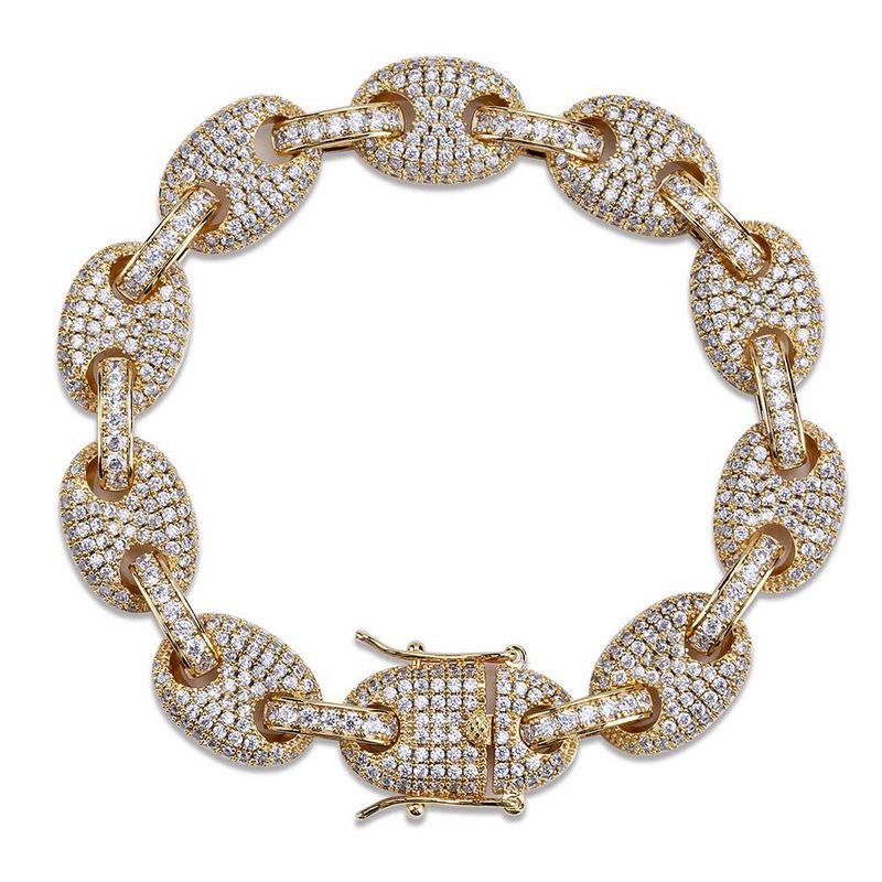 Hip-Hop-Halskette Massiv 12mm Schwäin-Nues-Kette Koffer-Agebaute Zirkonium Volldiamant Armband Trendy Männer- a Fraen Accessoiren_voghion.com