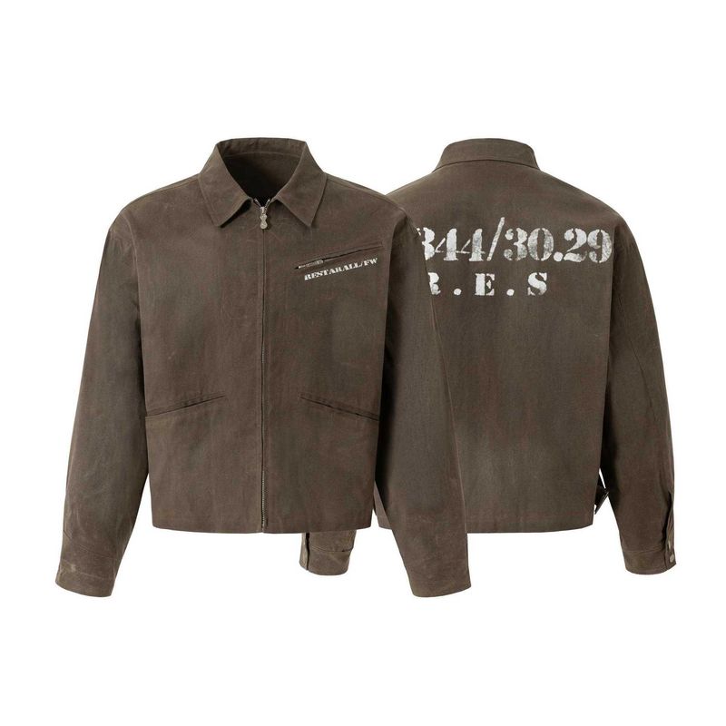 Eon Modish 25 Autumn New Sandblasted Distressed Oil Wax Functional Workwear Jacket Not Machine Washable_voghion.com