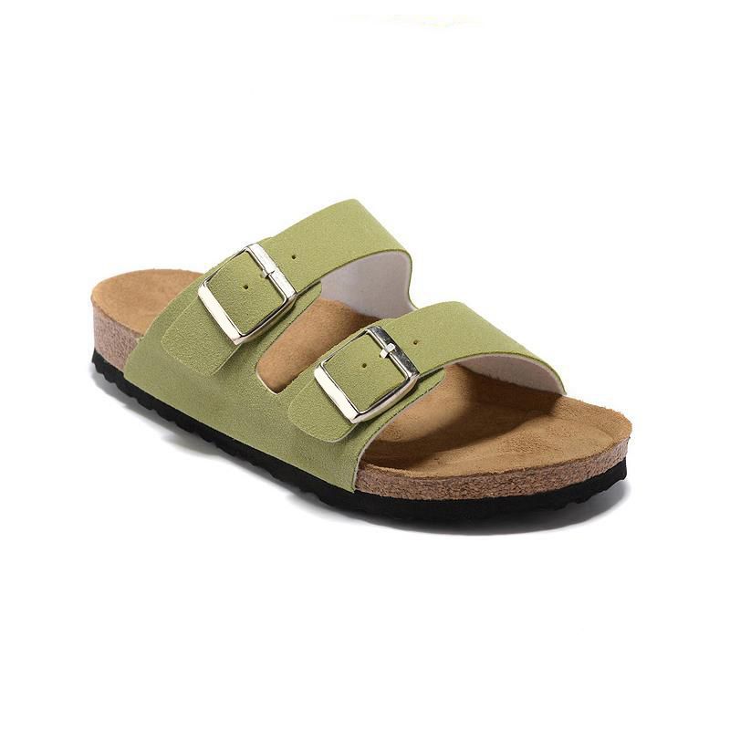 Sommer Arizona Kork Slipper für Männer Boston Clogs Flache Sandalen Nubukleder Doppelschnalle Strand Herren Designer Slider_voghion.com