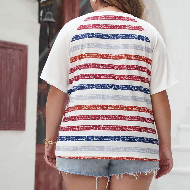 Women's Clothing printed shirts 2024 spring and summer temperament commuting V-neck half-sleeve tops for women_voghion.com