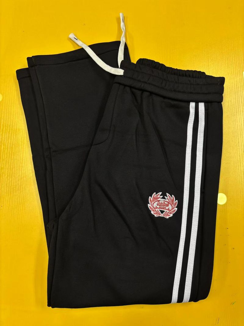 Men's Embroidered Letter Fleece Jogger Pants - Elastic Waist, Contrast Color, Casual Sportswear For Autumn Winter_voghion.com