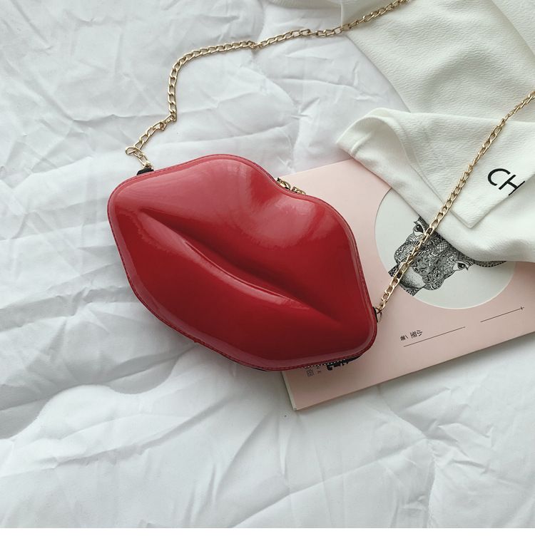 2021 Sommer neue Lippen Mini Make-up kleine Tasche Mode Candy Schulter Umhängetasche Kette Tasche Damentasche_voghion.com