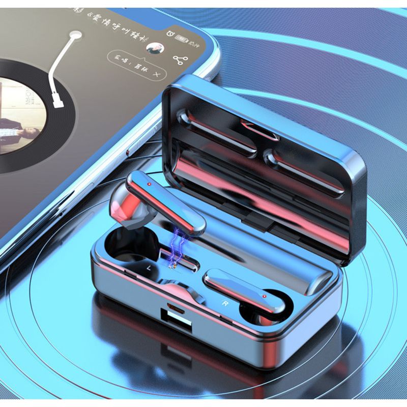 Yeni Model Dijital Ekranlı Ayna S20 Bluetooth Çift Kulak Ultra Uzun Pil Ömrü Kablosuz Gürültü Önleme Spor Oyun_voghion.com
