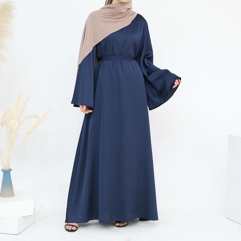 Damenbekleidung Mode Schlanke Taille Dubai Türkisch Elegantes Kleid_voghion.com