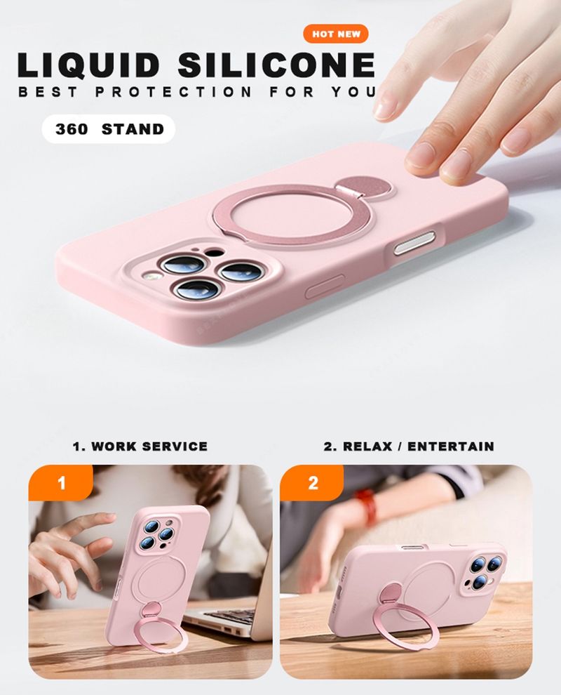 360 Liquid Silicone Magnetic Lanyard Phone Case For Iphone Plus 13 15 14 16 Pro Max Charge Strap Protector Soft_voghion.com