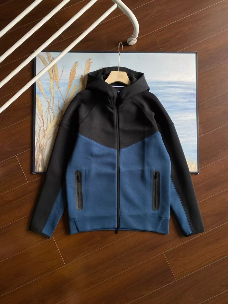 2025 New Men's Color Block Hooded Jacket 54 Loose Wide-Leg Pants 61 Casual Sports Set_voghion.com
