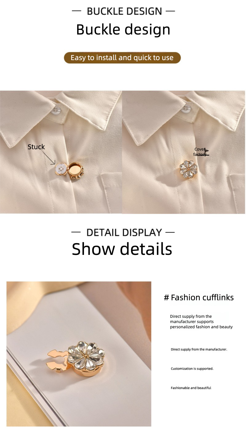 Set di camicie decorative con stelle creative, abbellimenti alla moda per uomo e donna, abbigliamento casual formale con bottoni_voghion.com