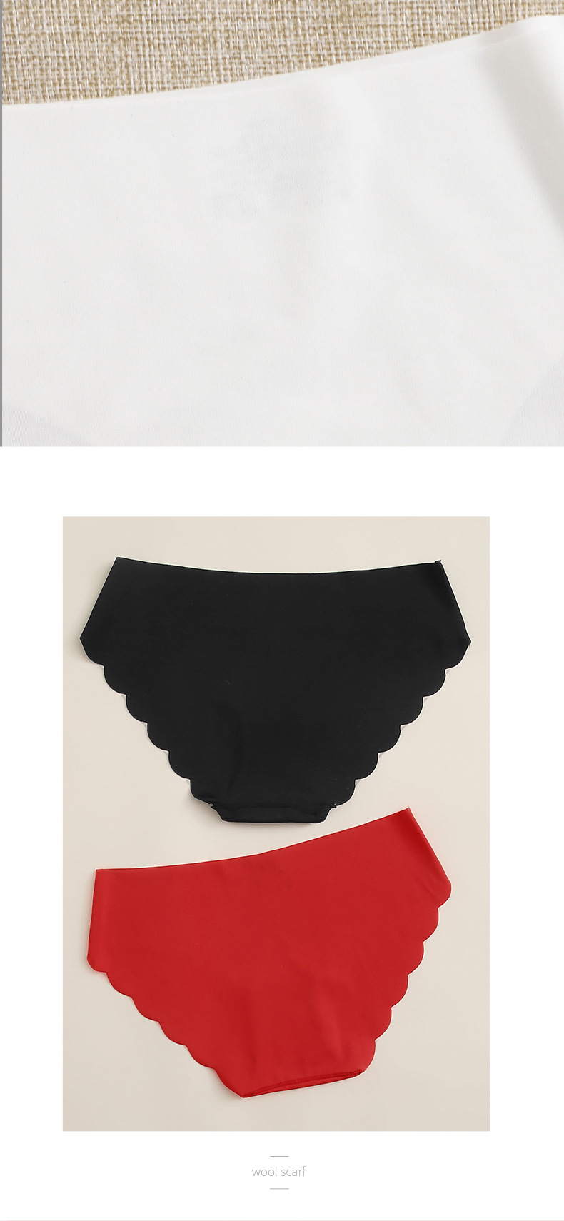 underwear women's summer ice silk one-piece seamless cloud edge briefs thin breathable cotton underwear_voghion.com