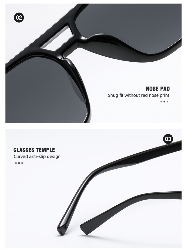 Fashion Classic Sunglasses Men Outdoor Sun Glasses Women New Large Frame Retro Trend Plastic Brand Designer Eyewear_voghion.com