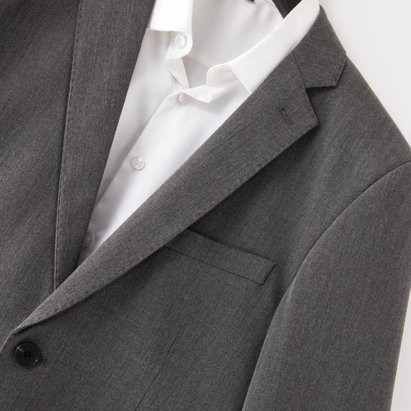 Herren Slim Fit Business-Anzug-Set – Hochwertige Hochzeits- und Abendgarderobe mit Weste und Krawatte (Schwarz/Dunkelgrau/Hellgrau)_voghion.com