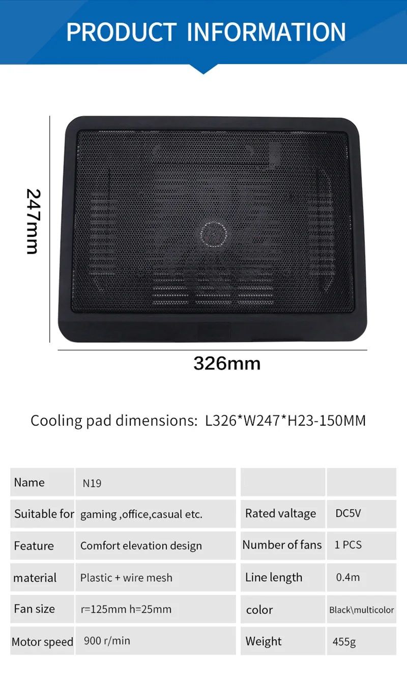 Universal Laptop Radiator Fan Cooler Stand Notebook Support Usb Port Air Extracting Cooling Holder Accessories_voghion.com