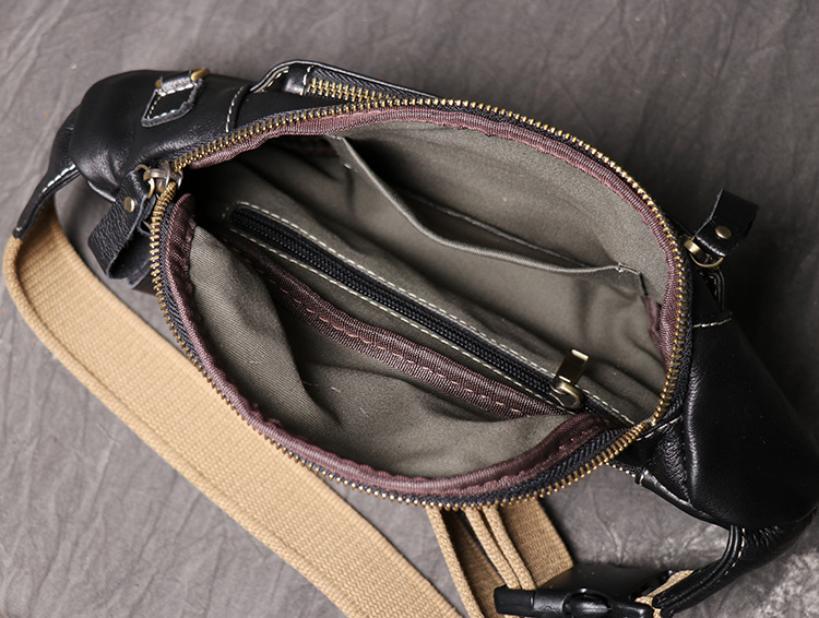 New Men's Leather Chest Women's Waist Bag Fashion Casual Soft Leather Shoulder Crossbody Bag 2025 Fall And Winter Models Fashionable_voghion.com