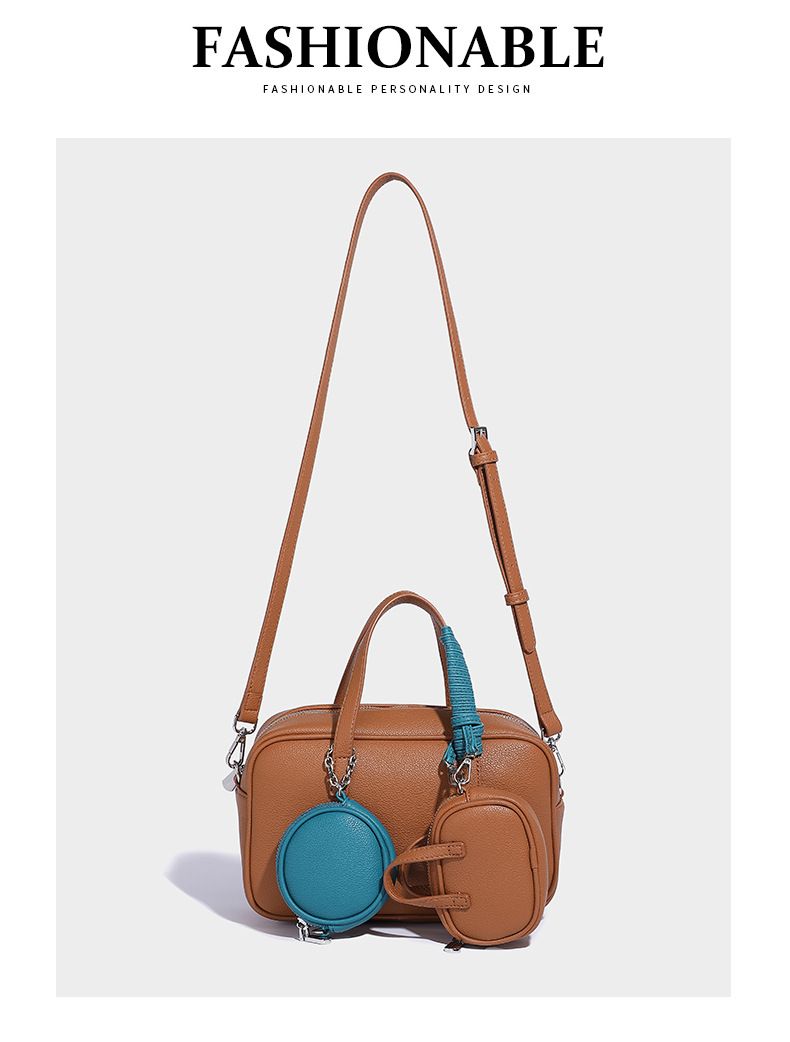 Borsa da bowling Boston di ispirazione vintage con tracolla staccabile: elegante borsa a tracolla e a spalla singola per donna (vari colori)_voghion.com