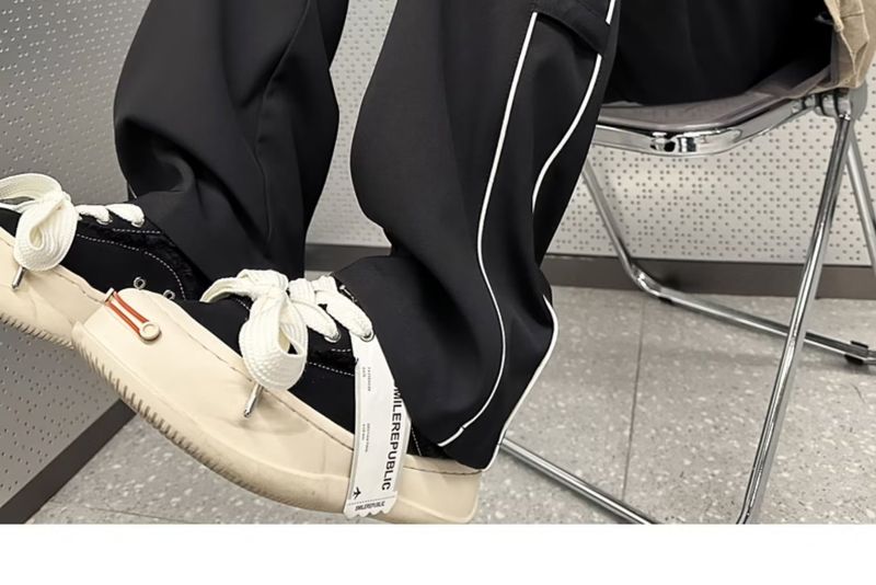 Coole casual voor heren zomer dunne Instagram afzakkende rechte losse en trendy brief wijde pijpen broek_voghion.com