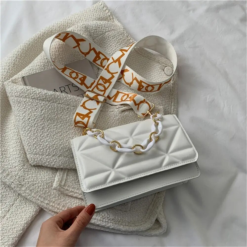 Borse a tracolla grandi invernali da donna Borse a tracolla in pelle PU con motivo pietra Borse a tracolla rosa di marca Shopper con catene_voghion.com