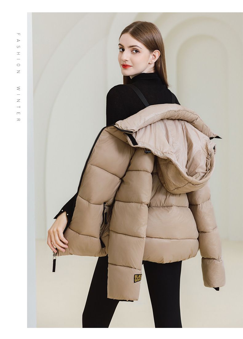 Piumino corto unisex da donna - Cappotto invernale con motivo 3D per uomo e donna (nero/beige/kaki, S-3XL)_voghion.com