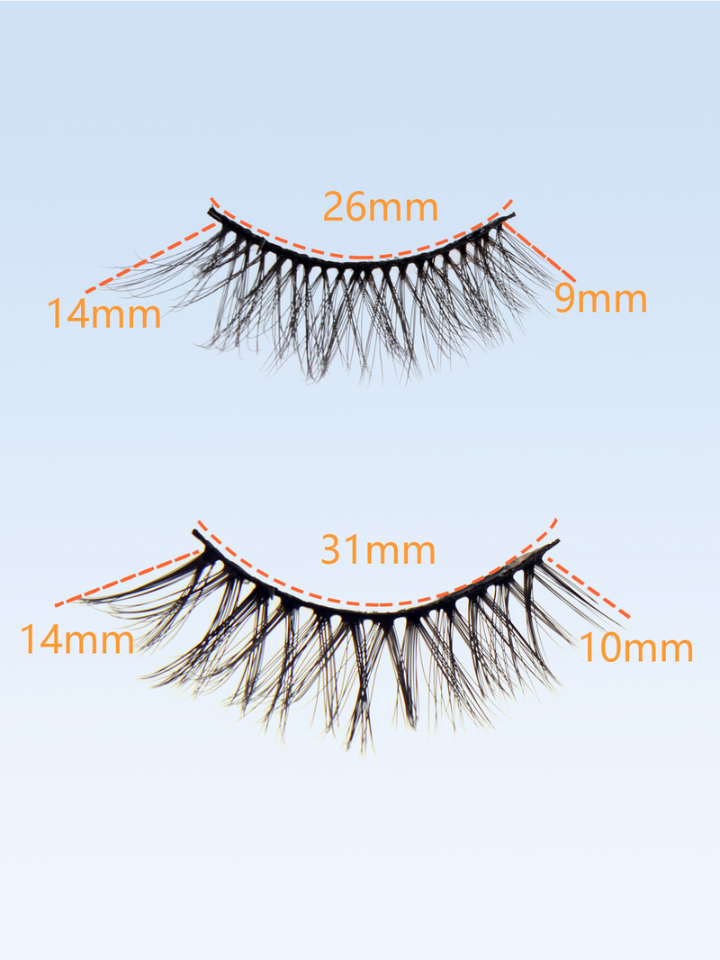 Cils en fibres chimiques 3D chauds, boucles stéréo naturelles, 20 paires de faux cils de plus que les cils plats_voghion.com